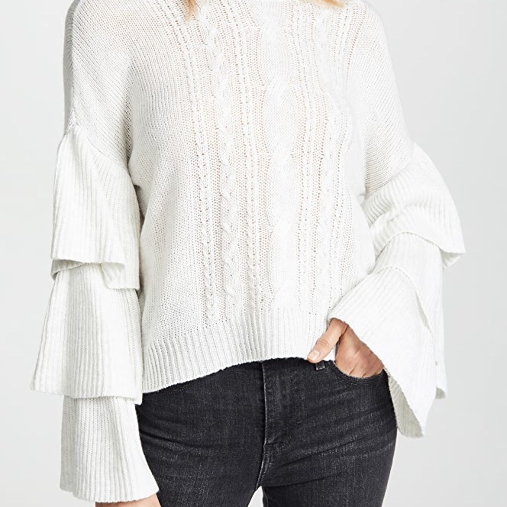 Cupcakes & Cashmere Kristin Cable Knit Sweater